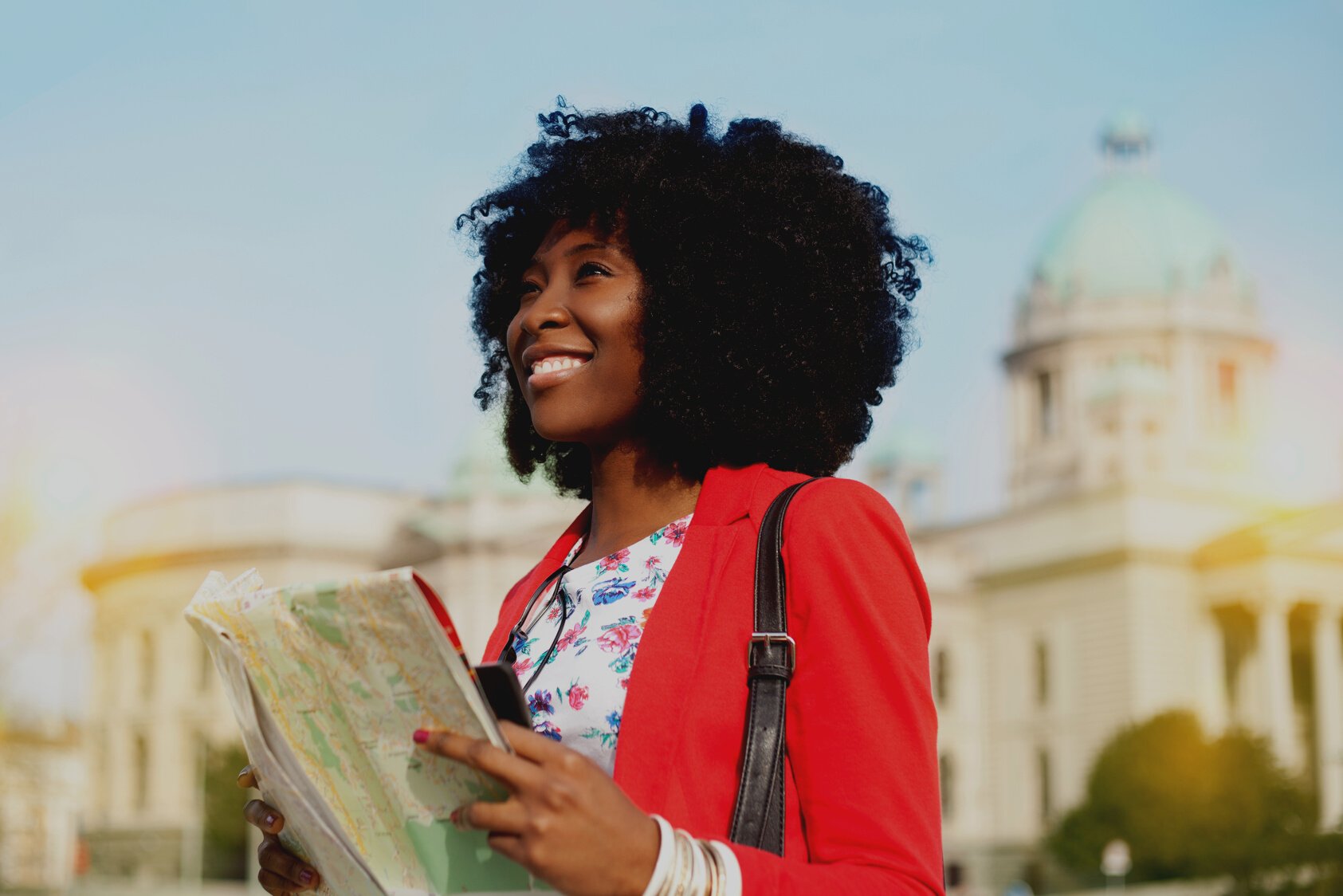 Woman traveling